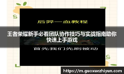王者荣耀新手必看团队协作技巧与实战指南助你快速上手游戏